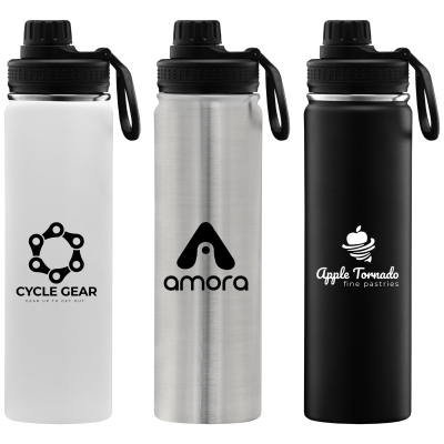 Picture of ALASKA - 740 ML STAINLESS STEEL METAL DOUBLE WALL WATER BOTTLE.