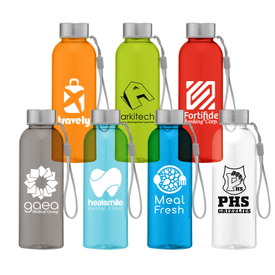 Picture of SKYE - 500 ML RPET WATER BOTTLE with Wrist Strap .