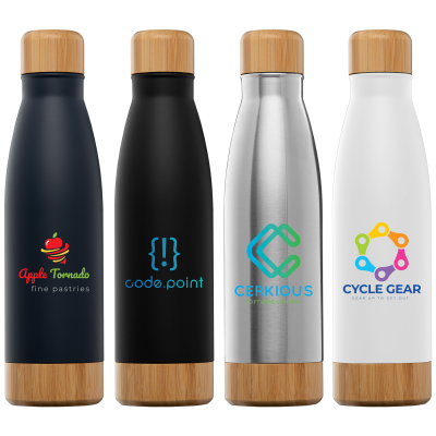 Picture of IBIZA BAMBOO - 650 ML DOUBLE-WALL STAINLESS BOTTLE.