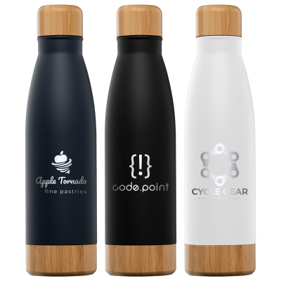 Picture of IBIZA BAMBOO - 650 ML DOUBLE-WALL STAINLESS BOTTLE.