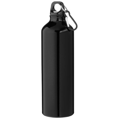 Picture of OREGON 770 ML ALUMINIUM METAL WATER BOTTLE with Carabiner in Solid Black
