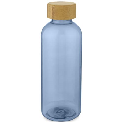 Picture of ZIGGS 650 ML RECYCLED PLASTIC WATER BOTTLE in Clear Transparent Blue.