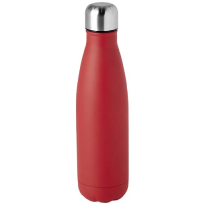 Picture of COVE 500 ML RCS CERTIFIED RECYCLED STAINLESS STEEL METAL VACUUM THERMAL INSULATED BOTTLE  in Red.