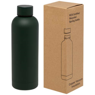 Picture of SPRING 500 ML RECYCLED STAINLESS STEEL METAL COPPER VACUUM THERMAL INSULATED BOTTLE in Green Flash