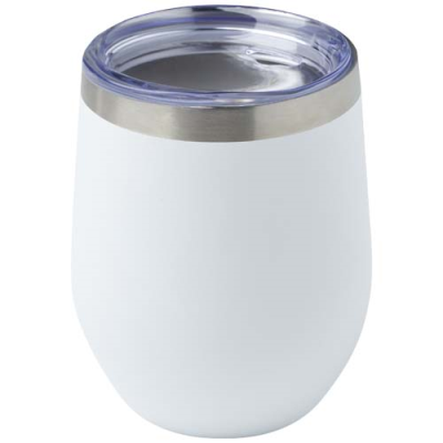 Picture of CORZO 350 ML RECYCLED STAINLESS STEEL METAL COPPER VACUUM THERMAL INSULATED CUP in White