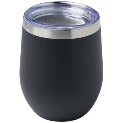 Picture of CORZO 350 ML RECYCLED STAINLESS STEEL METAL COPPER VACUUM THERMAL INSULATED CUP in Solid Black