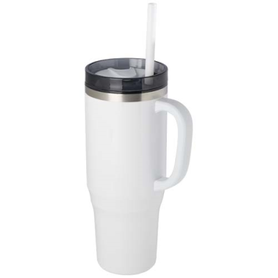 Picture of MELBOURNE 1200 ML RCS CERTIFIED THERMAL INSULATED TUMBLER with Straw in White.