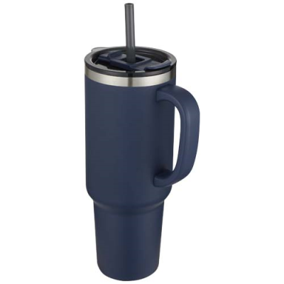 Picture of SYDNEY 1200 ML DOUBLE WALL RCS CERTIFIED COPPER VACUUM THERMAL INSULATED TUMBLER with Straw in Navy.