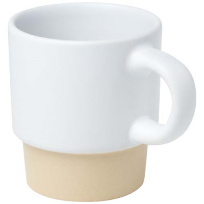 Picture of OLYMPIA 130 ML STACKABLE EXPRESSO CUP with Clay Bottom in White.