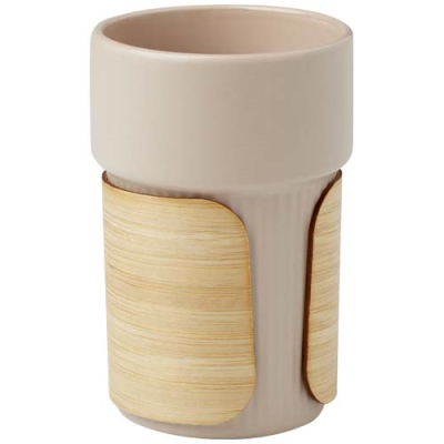 Picture of FIKA 340 ML TUMBLER with Bamboo Sleeve in Oatmeal