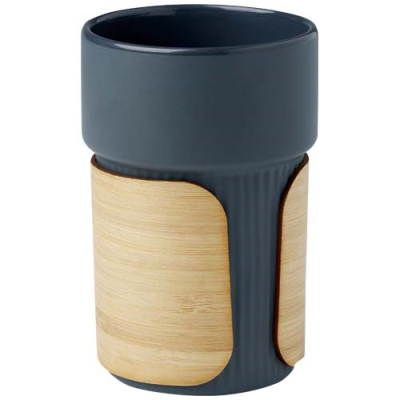 Picture of FIKA 340 ML TUMBLER with Bamboo Sleeve in Hale Blue.