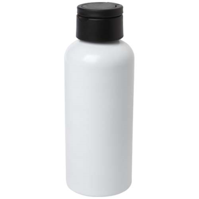 Picture of TRINITY 600 ML RCS CERTIFIED RECYCLED ALUMINIUM METAL WATER BOTTLE with RPET Lid in White