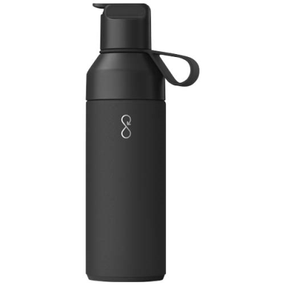 Picture of OCEAN BOTTLE GO 500 ML VACUUM THERMAL INSULATED WATER BOTTLE in Obsidian Black.