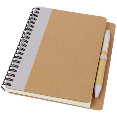 Picture of PRIESTLY RECYCLED NOTE BOOK with Pen in Lilac_&_Natural