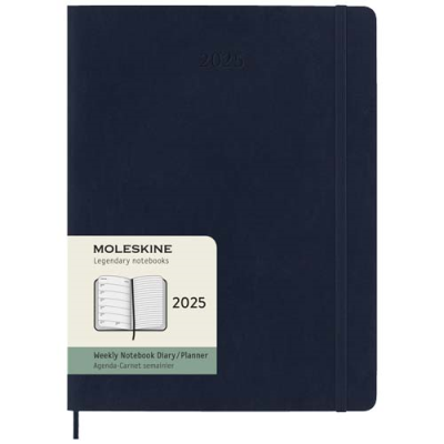 Picture of MOLESKINE SOFT COVER 12 MONTH WEEKLY XL PLANNER in Sapphire Blue.