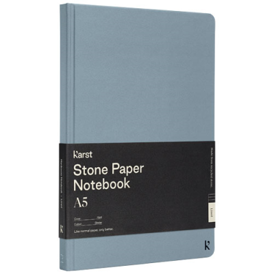 Picture of KARST® A5 STONE PAPER HARDCOVER NOTE BOOK - LINED in Light Blue.