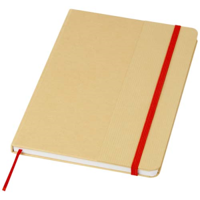 Picture of NELIDA A5 RECYCLED CARDBOARD CARD HARD COVER NOTE BOOK in Red.