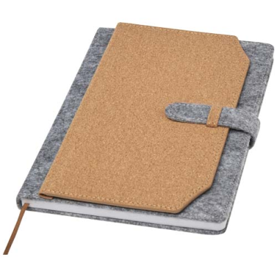 Picture of VIVIANA A5 RECYCLED FELT AND CORK NOTE BOOK in Natural.