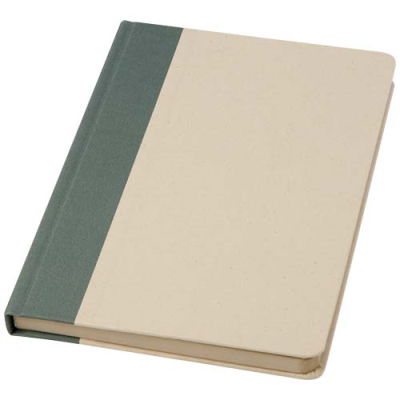 Picture of LILIANA A5 SUGAR CANE PLASTIC HARD COVER NOTE BOOK in Heather Green.