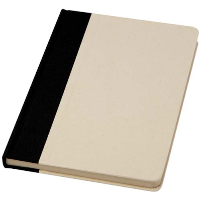 Picture of LILIANA A5 SUGAR CANE PLASTIC HARD COVER NOTE BOOK in Solid Black.