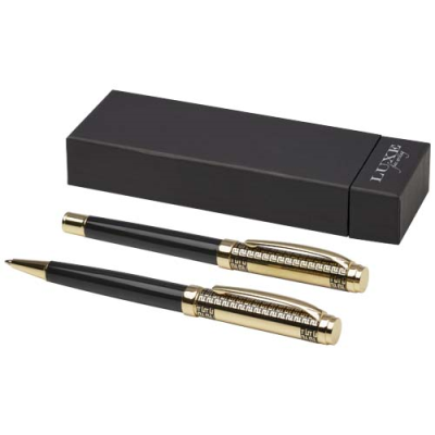 Picture of LEGATO BALL PEN AND ROLLERBALL PEN SET (BLUE INK) in Gold