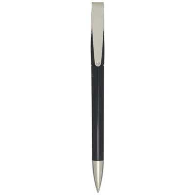 Picture of ANA RECYCLED PLASTIC BALL PEN in Solid Black.