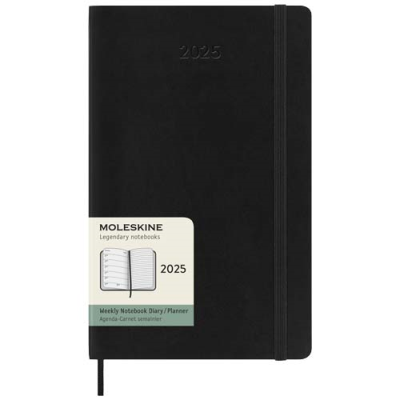 Picture of MOLESKINE SOFT COVER 12 MONTH WEEKLY L PLANNER in Solid Black