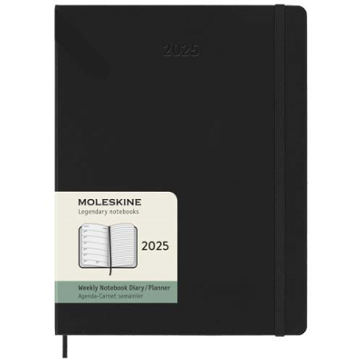 Picture of MOLESKINE HARD COVER 12 MONTH XL WEEKLY PLANNER in Solid Black