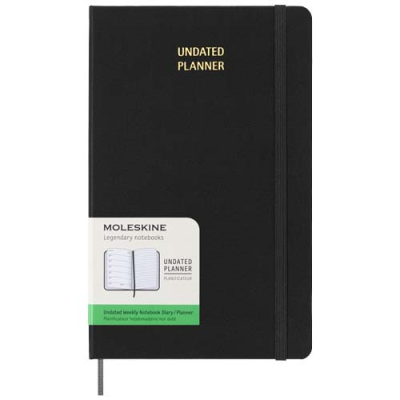 Picture of MOLESKINE HARD COVER UNDATED L WEEKLY PLANNER in Solid Black