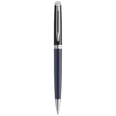 Picture of HEMISPHERE COLOUR BLOCKING BALL PEN with Palladium Trim in Blue_&_Solid Black.