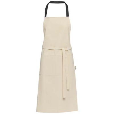 Picture of NIA 200 G&M² RECYCLED COTTON APRON in Solid Black.