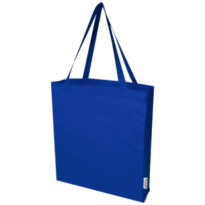 Picture of MADRAS 140 G & M² GRS RECYCLED COTTON GUSSET TOTE BAG in Royal Blue