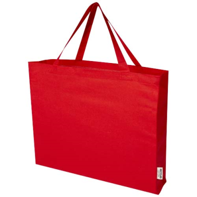 Picture of ODESSA 220 G_&_M² GRS RECYCLED COTTON LARGE TOTE BAG in Red.