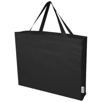 Picture of ODESSA 220 G_&_M² GRS RECYCLED COTTON LARGE TOTE BAG in Solid Black.