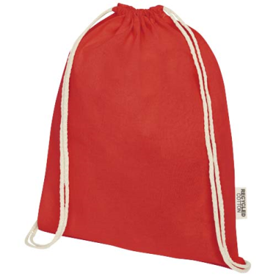 Picture of OREGON 140 G_&_M² GRS RECYCLED COTTON DRAWSTRING BAG in Red