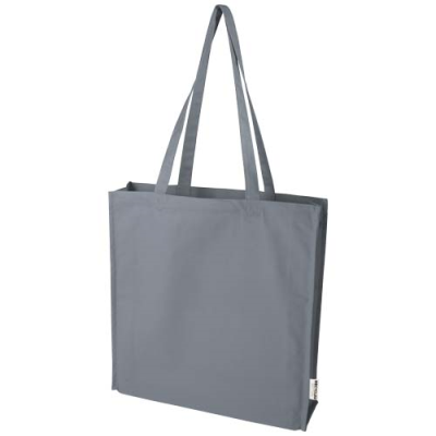 Picture of FLORIDA 270 G & M² GRS RECYCLED GUSSET TOTE BAG 14L in Grey.