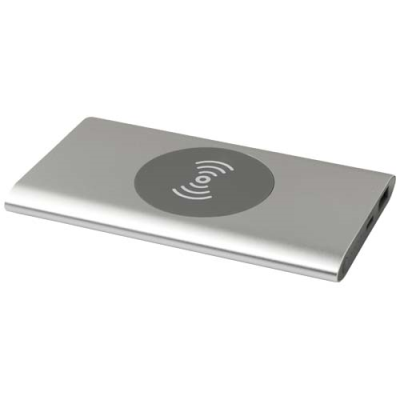 Picture of JUICE 4000 MAH TYPE-C RECYCLED ALUMINIUM METAL CORDLESS POWER BANK in Silver.