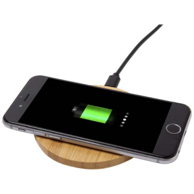 Picture of ESSENCE 15W BAMBOO CORDLESS CHARGER PAD in Wood