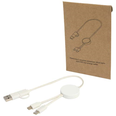 Picture of Citala 5-in-1 recycled plastic 30 cm data sync and 27W fast charge cable