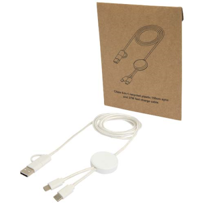 Picture of Citala 5-in-1 recycled plastic 150 cm data sync and 27W fast charge cable