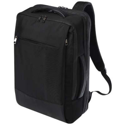 Picture of EXPEDITION PRO 17 INCH GRS RECYCLED EXPANDABLE LAPTOP BACKPACK RUCKSACK 35L in Solid Black.