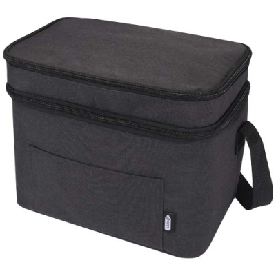 Picture of TUNDRA GRS RPET DOUBLE COMPARTMENTS COOL BAG 13L in Heather Charcoal.