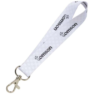 Picture of MINI SUBLIMATION LANYARD BOTH SIDES in White.