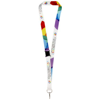 Picture of LOIS SUBLIMATION RPET LANYARD with Safety Breakaway in White