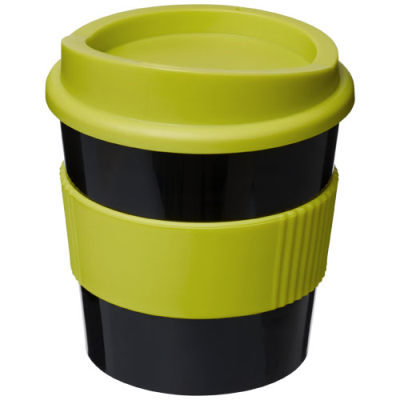 Picture of AMERICANO® PRIMO 250 ML TUMBLER with Grip in Solid Black & Lime