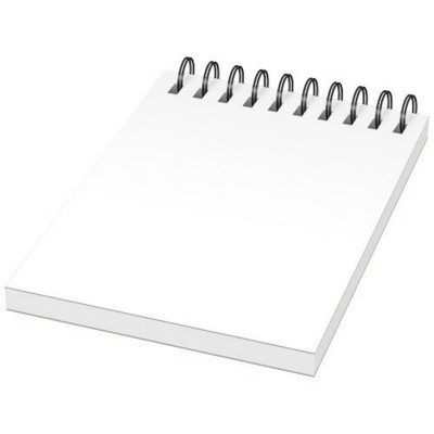 Promotif Desk Mate Note Book Synthetic Cover In White Solid Black Solid