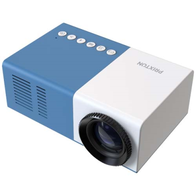 Picture of PRIXTON CINEMA MINI PROJECTOR in Blue & White.