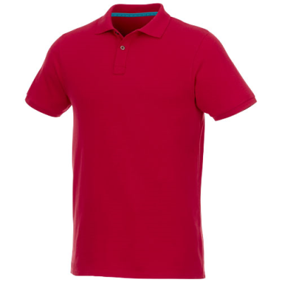 Picture of BERYL SHORT SLEEVE MENS ORGANIC RECYCLED POLO in Red.