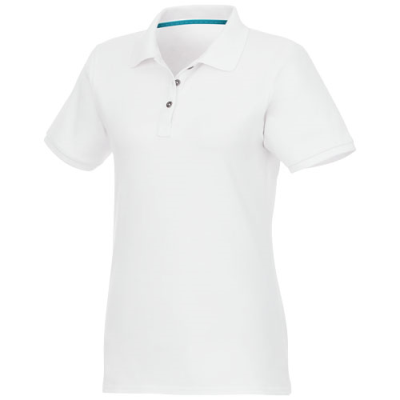 Picture of BERYL SHORT SLEEVE WOMENS ORGANIC RECYCLED POLO in White.