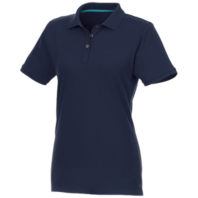 Picture of BERYL SHORT SLEEVE WOMENS ORGANIC RECYCLED POLO in Navy.